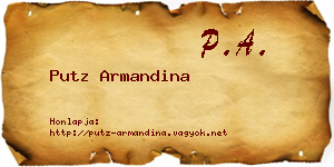 Putz Armandina névjegykártya